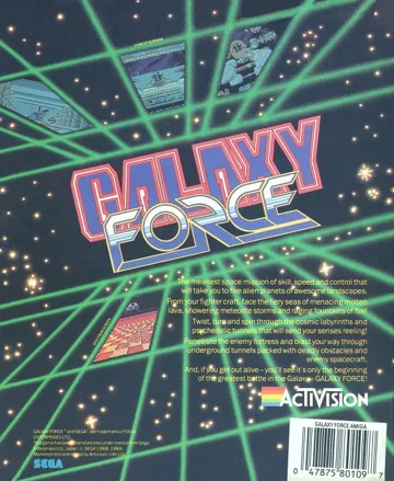 Galaxy Force II box cover back